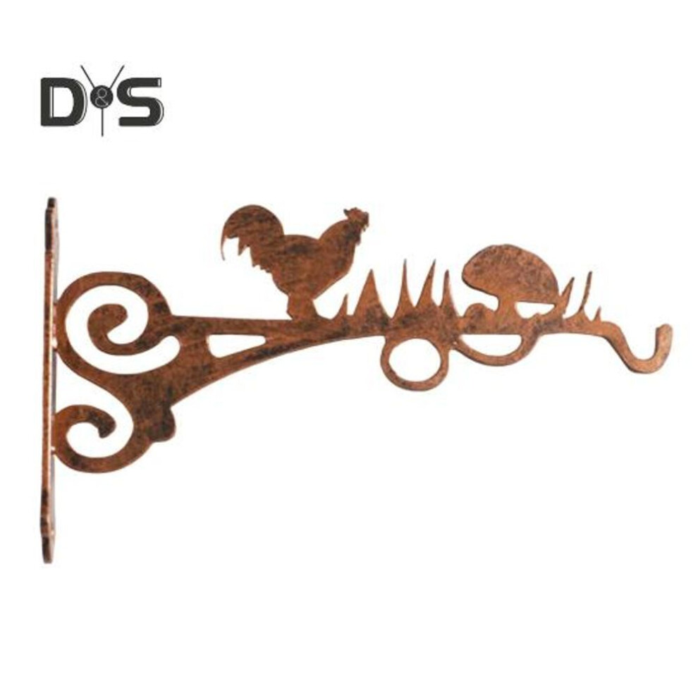 (bronze, Cock) Wall Plant Hanger Metal Coated Wall-mounted Hook Rust-proof Indoor Outdoor Bracket For Hanging Plants Wind Chime Lantern Bird Feeder