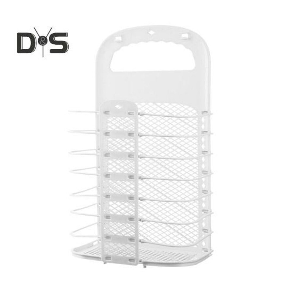 (white, S) Foldable Dirty Clothes Basket Wall-mounted Laundry Hamper Large Capacity Hollow Design Dirty Clothes Hamper Organizer