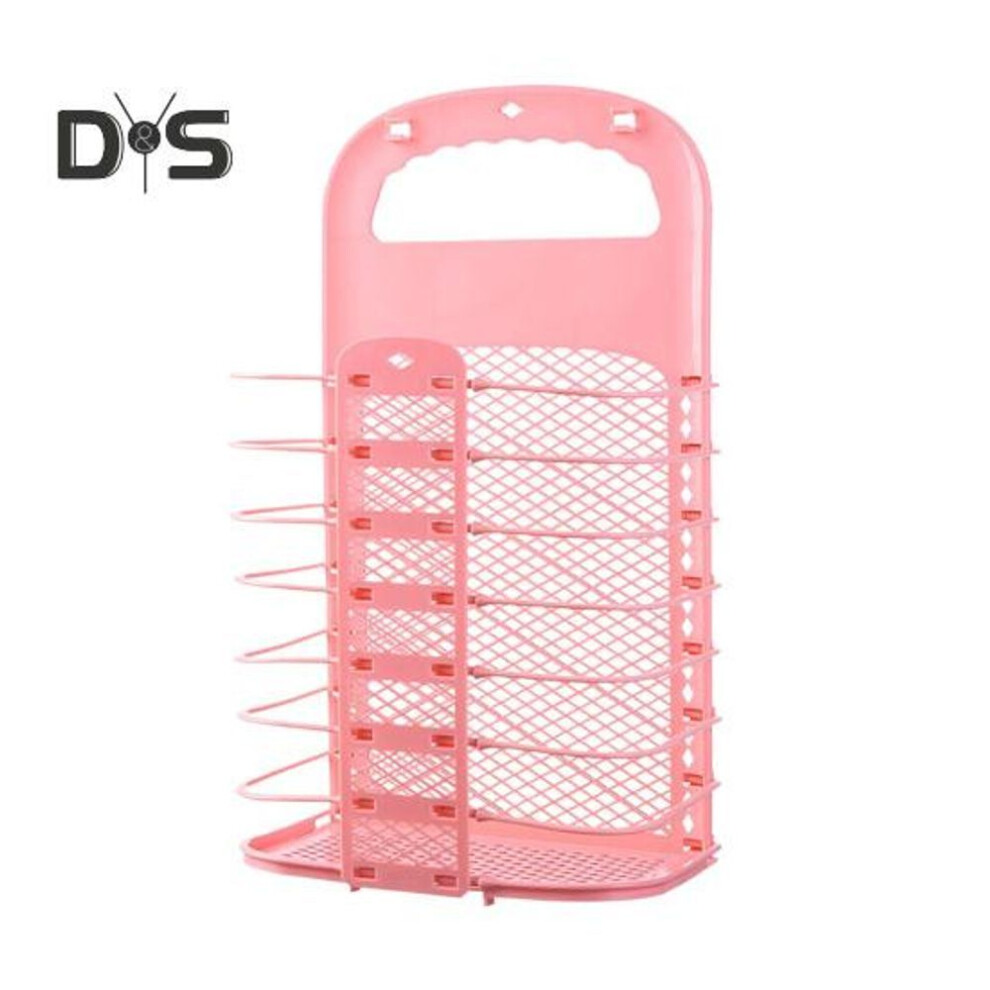 (pink, S) Foldable Dirty Clothes Basket Wall-Mounted Laundry Hamper Large Capacity Hollow Design Dirty Clothes Hamper Organizer