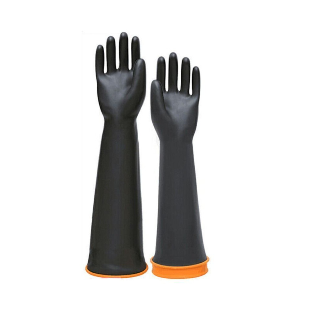 (55cm) Heavy Duty Chemical Resistant Gloves Reusable Latex Gauntlets  For Car Home Lab
