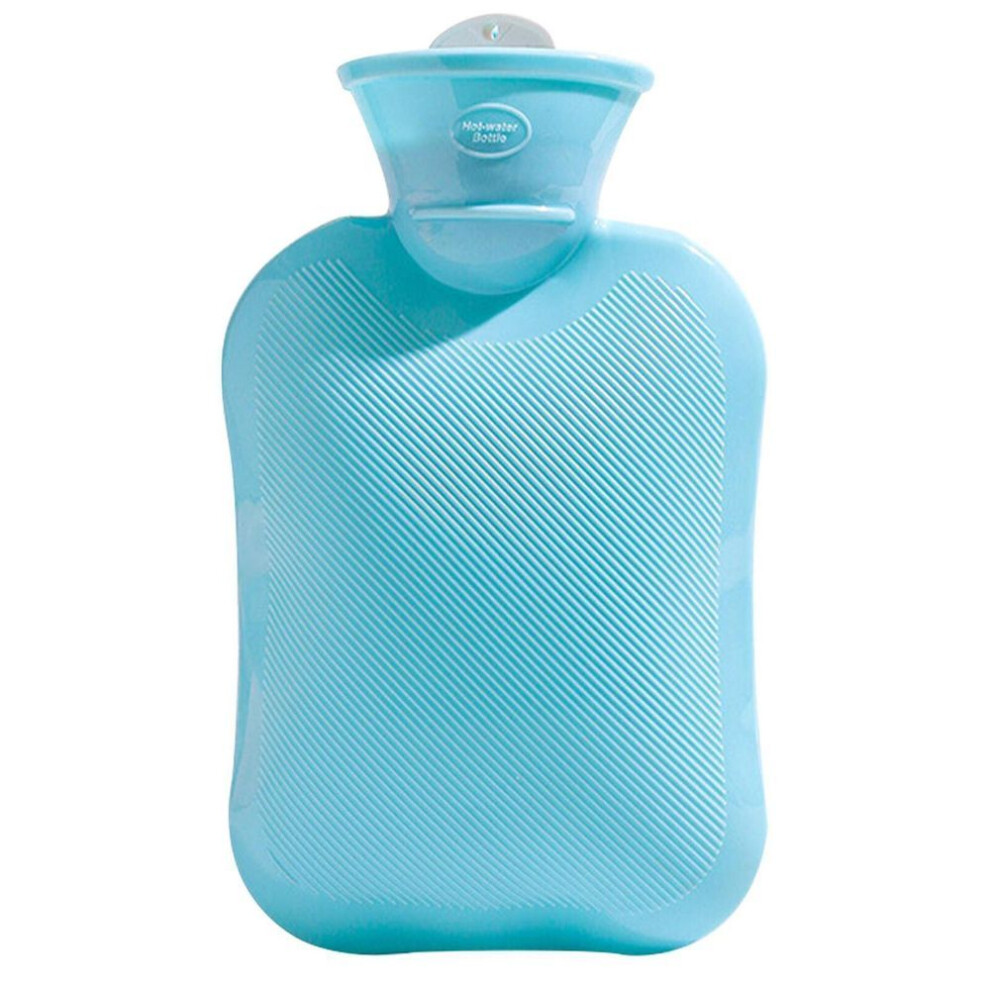 (blue) Mini Reusable Hot Water Bottle Bag - Compact Size For Easy Filling And Long-lasting Warmth