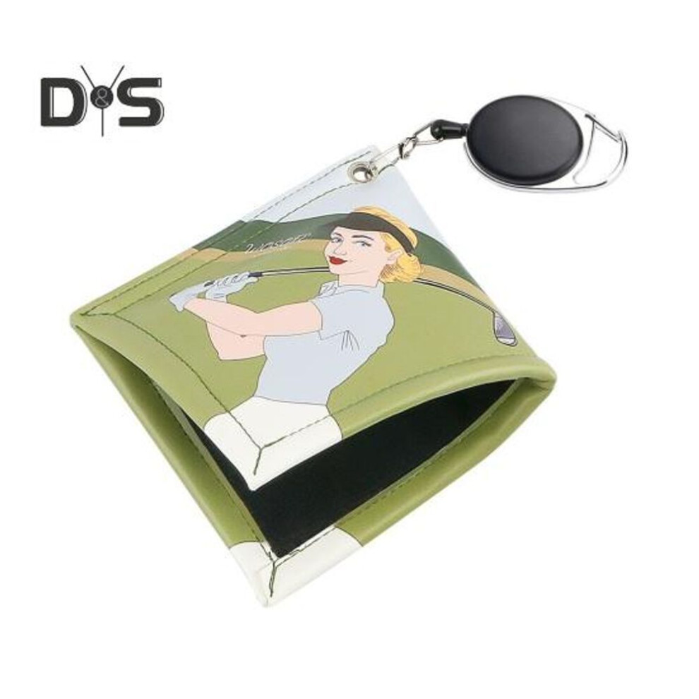 Golf Towel Club Head Ball Cleaning Cloth With Buckle Hook Water Absorption Golf Cloth Towel Golf Accessory