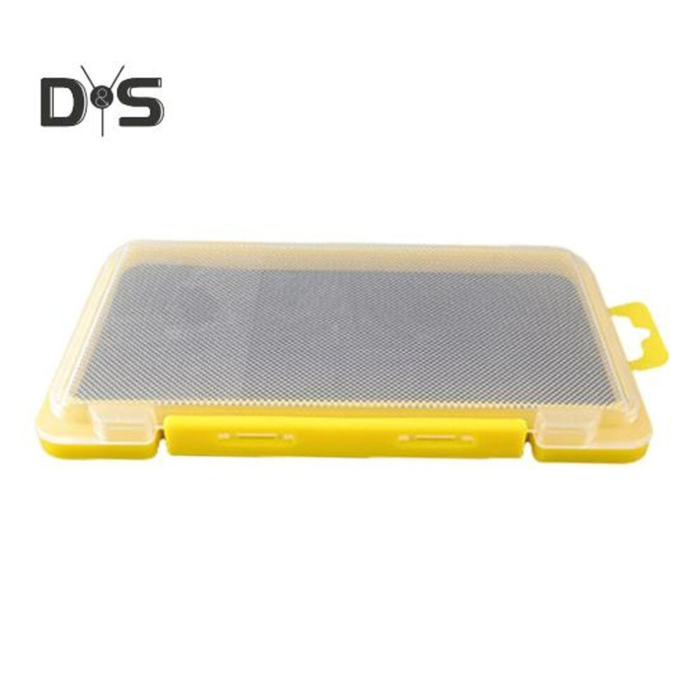 (yellow) Double-sided Fishing Lure Box Detachable Baffle Portable Clear Waterproof Heavy Duty Fishing Baits Accessories Organizer Storage Case