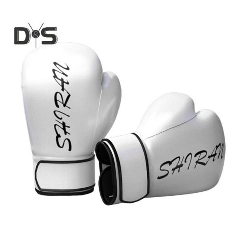 (white, Adult) 1 Pair Boxing Gloves Faux Leather Professional Training Muay Thai Free Sparring Fighting Heavy Punching Bag Adults Kids Mitts Hands Protector