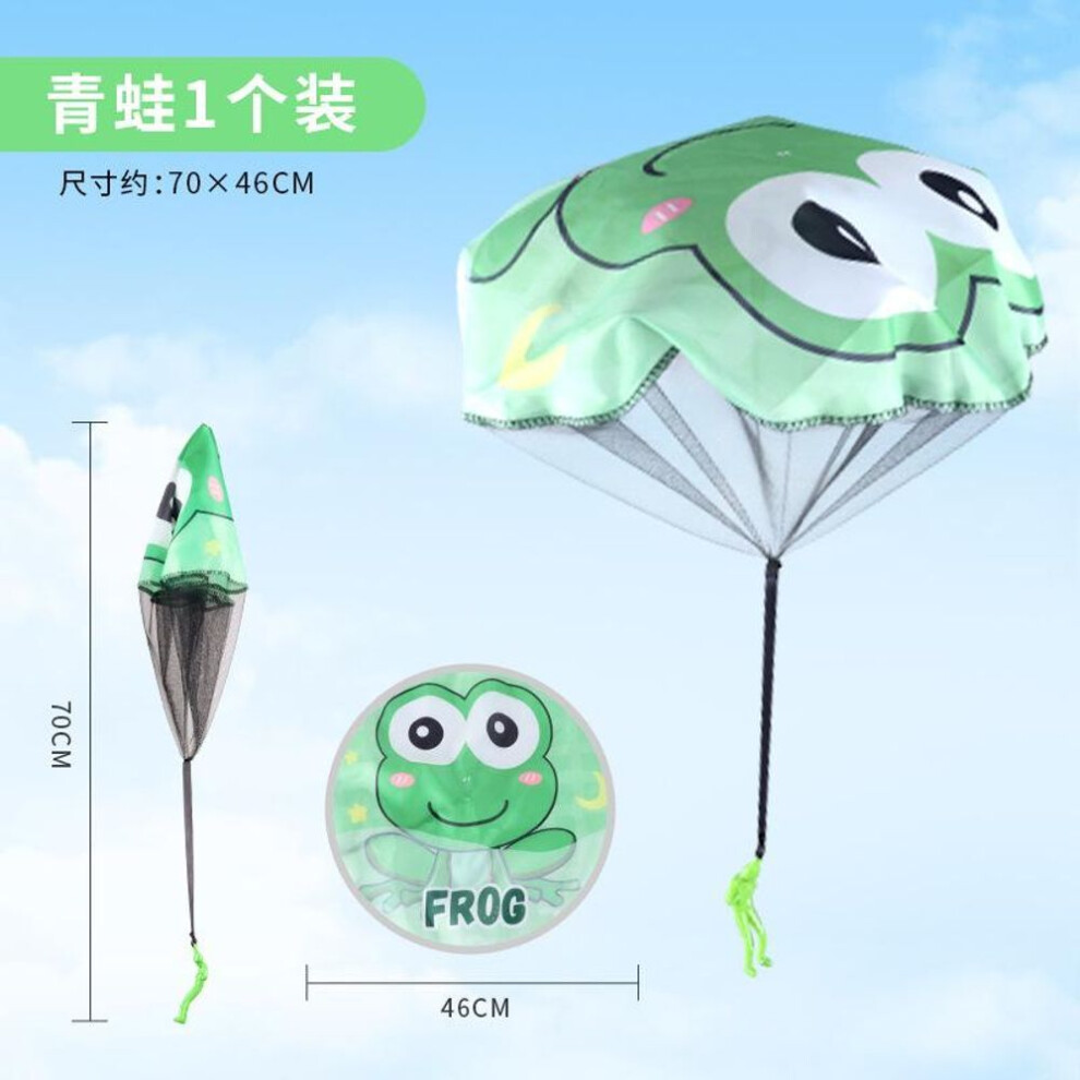 (green) Yellow Duck Children's Parachute Outdoor Sports Hand Throw Parachute Park Toys Airdrop Outdoor Games Props