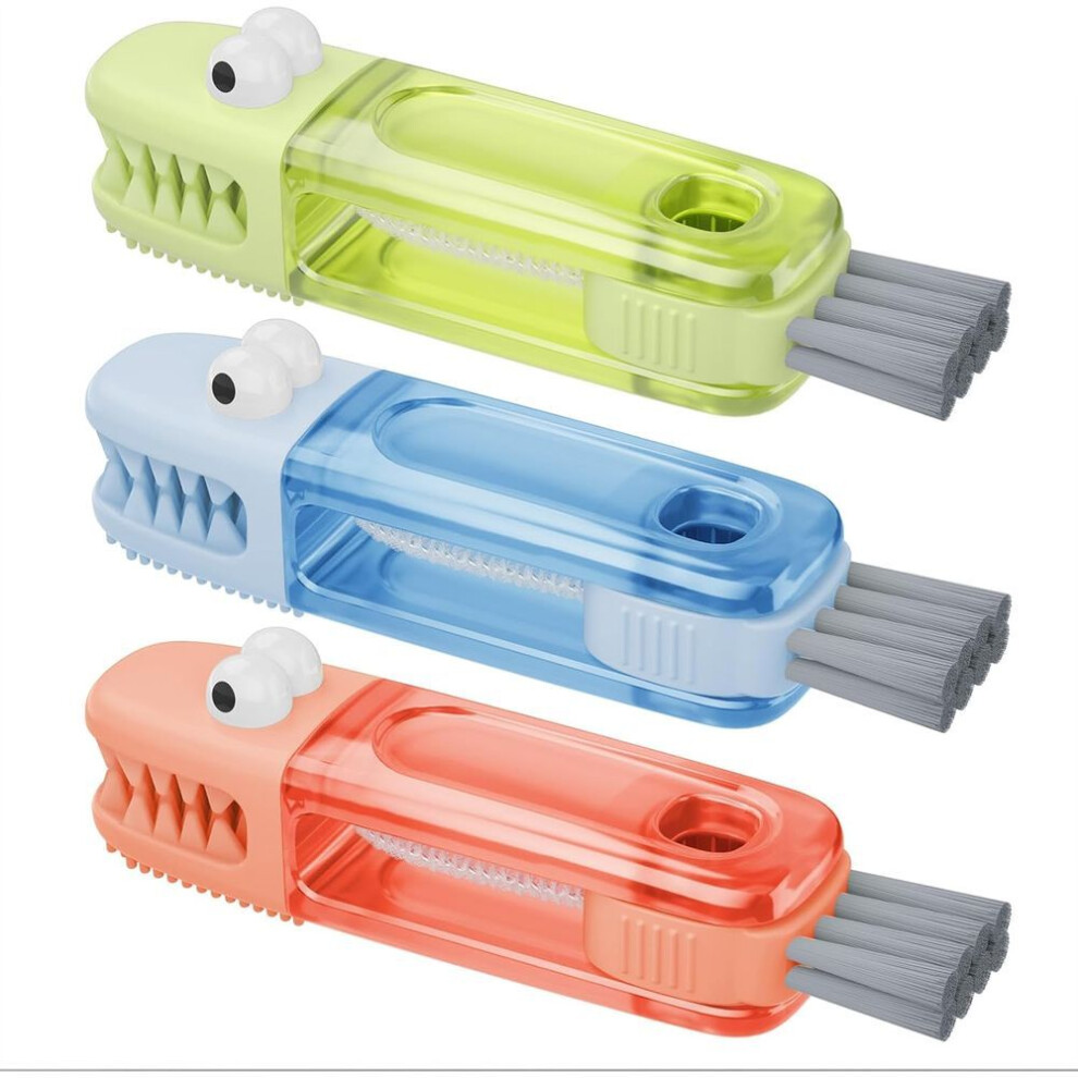 Cup Lid Gap Cleaning Brush Set 3 in 1  - Multifunctional Bottle Cleaning Brush, Silicone Cup Lid Gap Cleaner, Home Kitchen Crevice Cleaning Tools