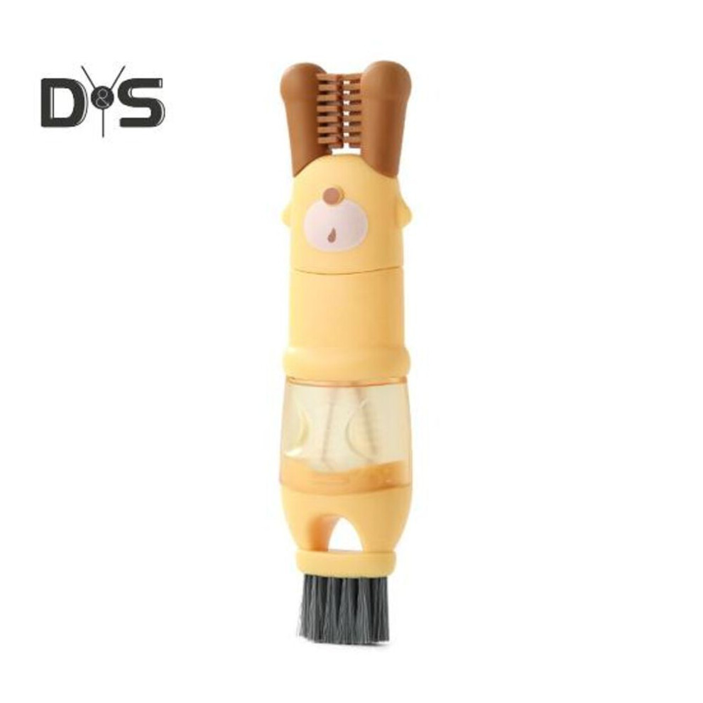 (yellow, 1pc) 1/2pcs 5-in-1 Cup Lid Cleaning Brush Portable Crevice Cleaning Brush For Baby Bottle Gap Tight Spaces Multifunctional Cup Lid Cleaner Versatile