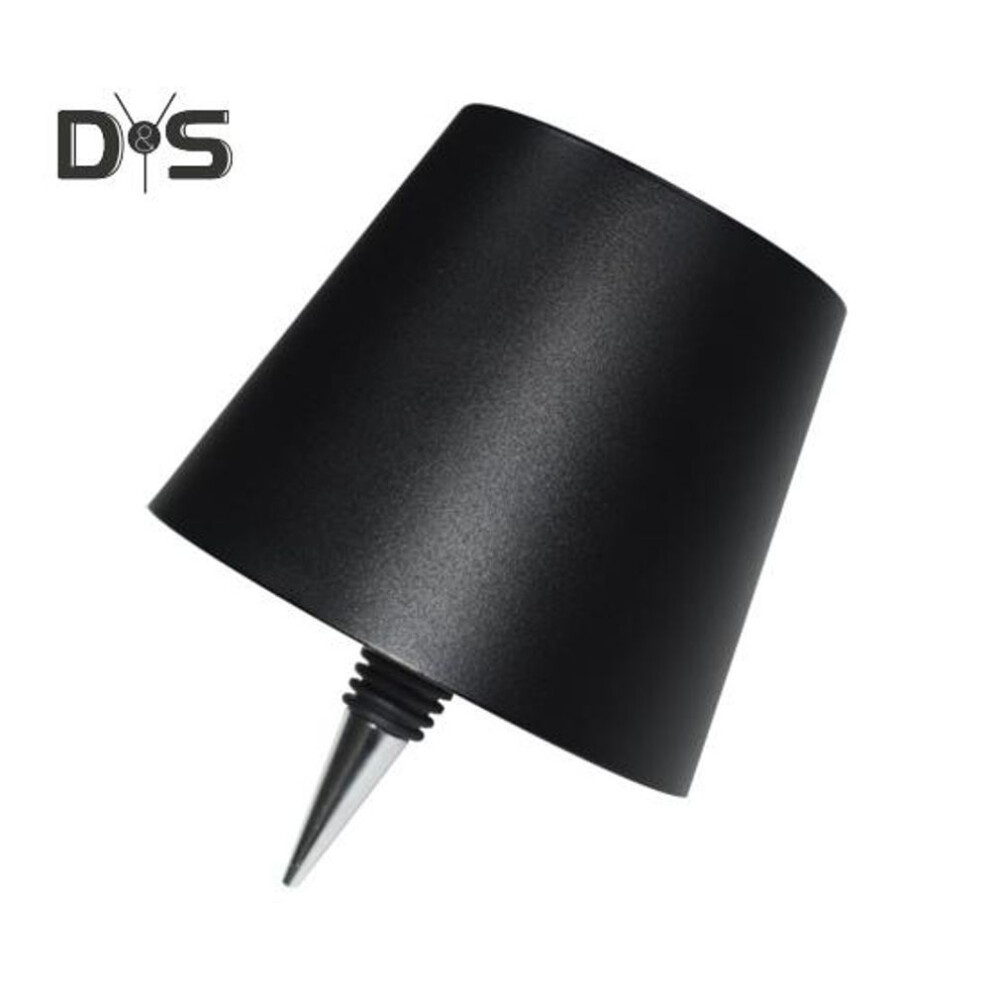(black) Wireless Wine Bottle Lamp 3 Colors Brightness Adjustable Rechargeable Cordless Touch Control LED Desk Table Lamp Home Office Bar Cafe Decoration