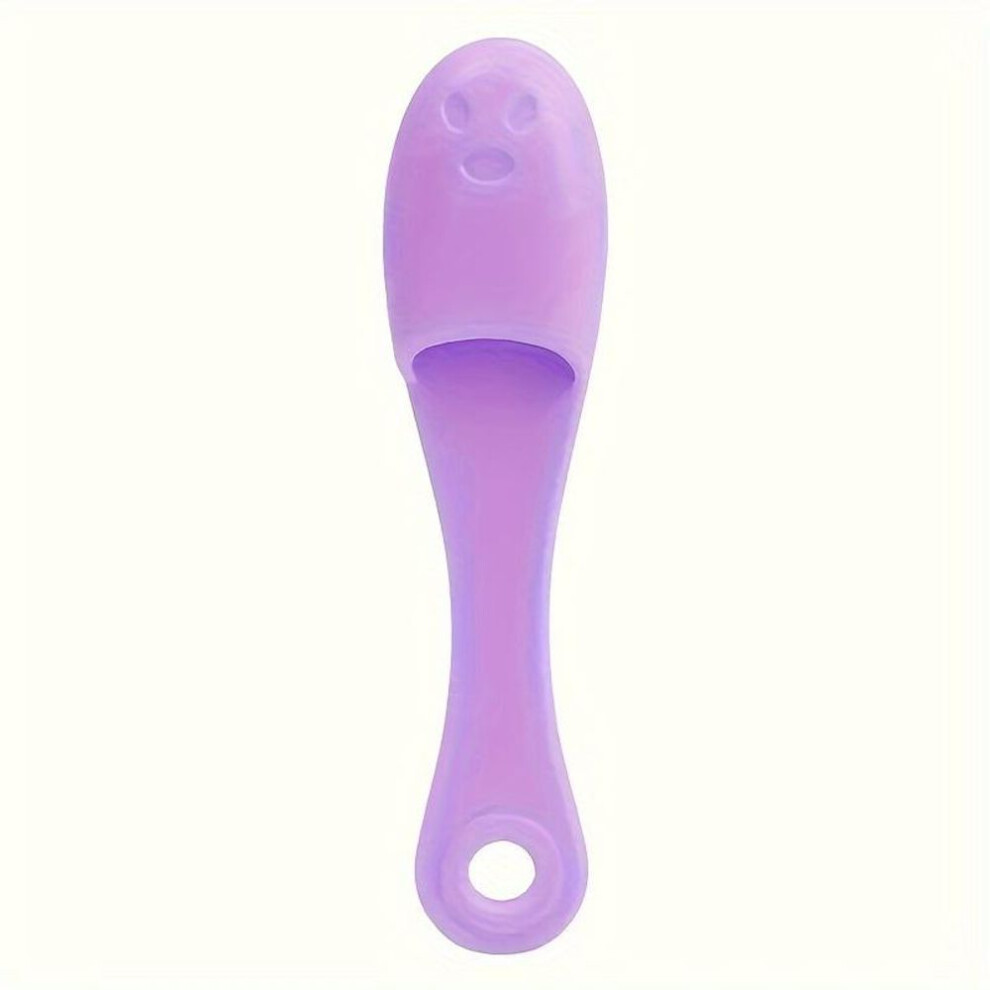 (purple) Silicone Nose Brush - 1pc, Portable Dual-head Facial Pore Cleanser, Massage Scrubber, Beauty Cleaning Tool For Applying Exfoliating Nose Brush