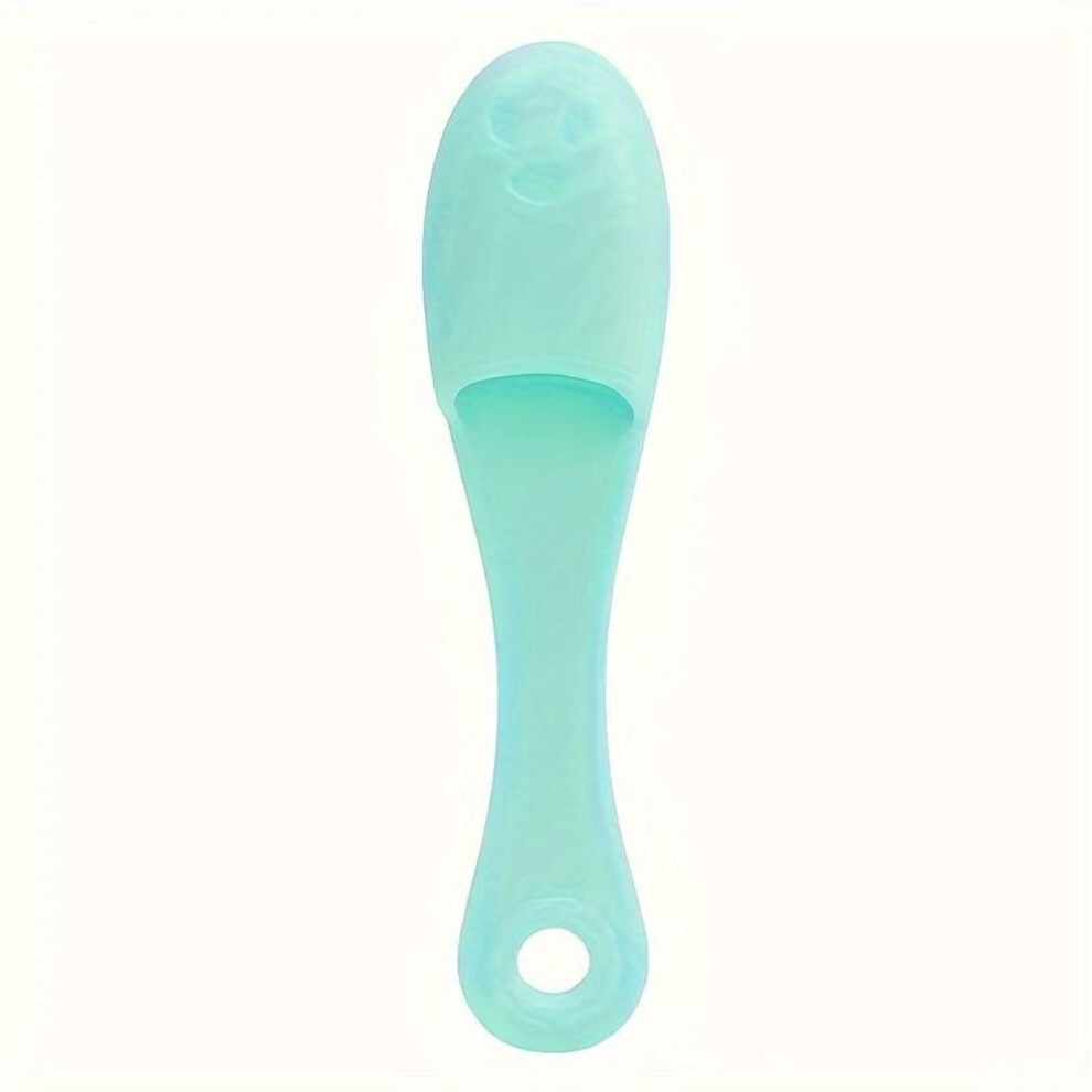 (green) Silicone Nose Brush - 1pc, Portable Dual-head Facial Pore Cleanser, Massage Scrubber, Beauty Cleaning Tool For Applying Exfoliating Nose Brush