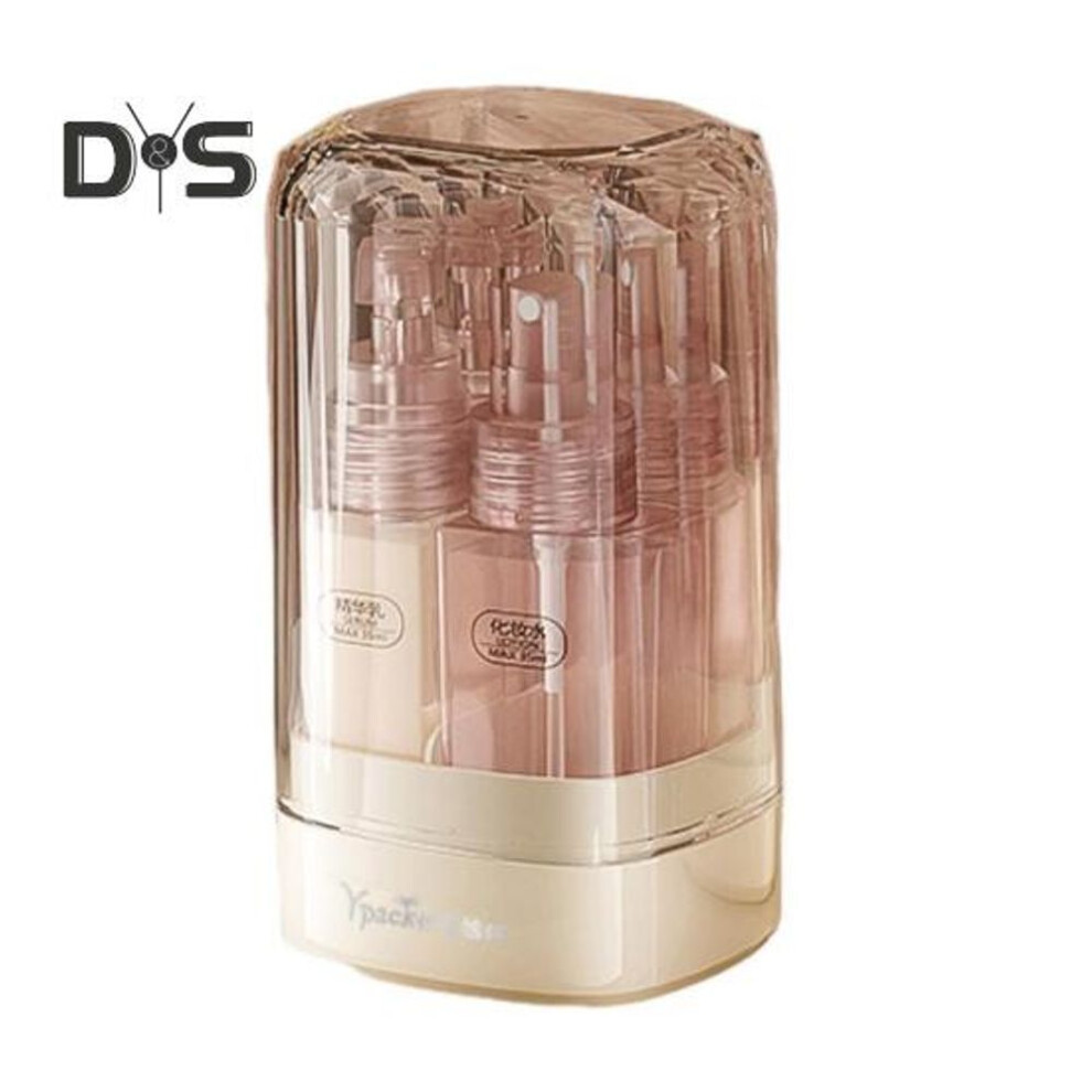 (pink) 4pcs/set 35ml Travel Refillable Bottle Portable Leak Proof Reusable Lotion Shampoo Cosmetic Press Spray Dispenser Bottle Empty Toiletries Container