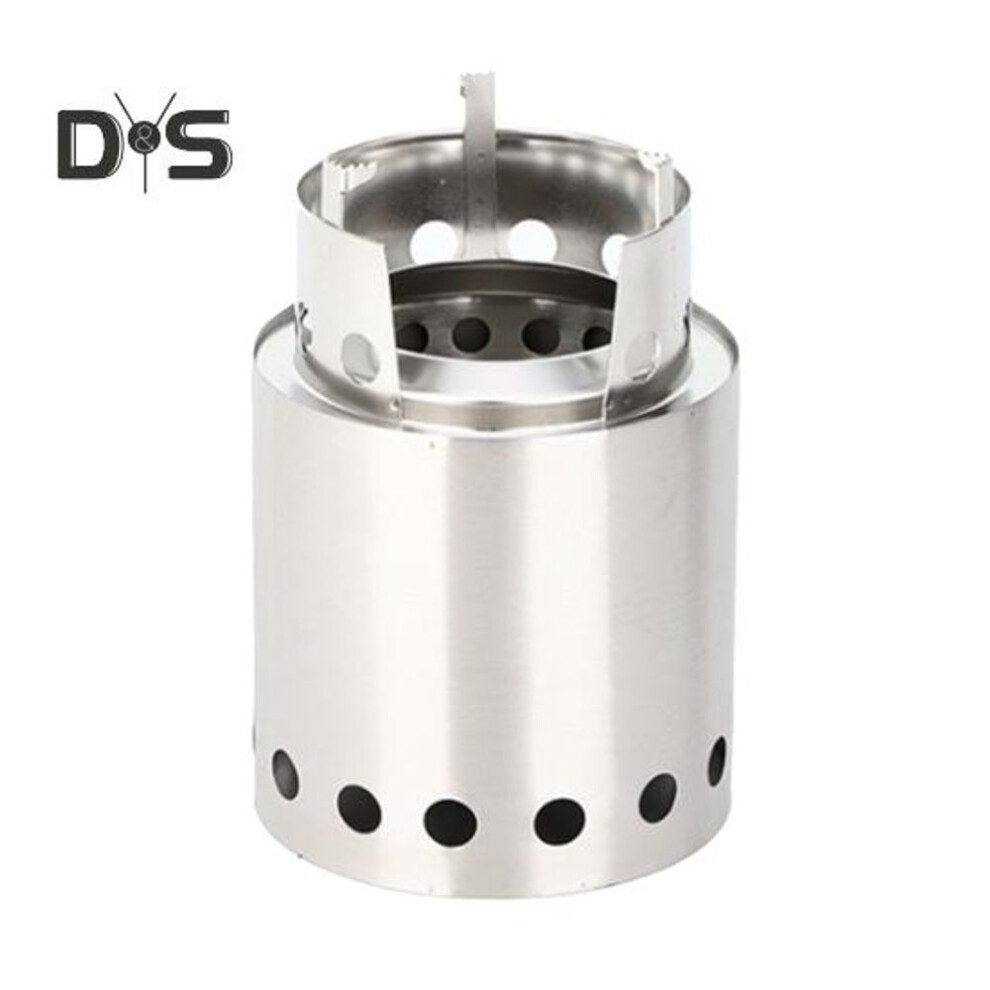 (as the picture, B) Stainless Steel Mini Desktop Firepit Outdoor Backyard Patio Picnic Wood Burning Fireplace Heavy Duty Smokeless Camping Stove Burner