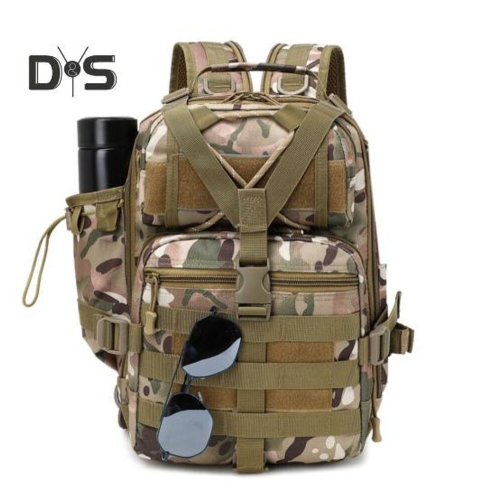 (camouflage) Fishing Backpack Large Capacity Waterproof Oxford Cloth Multi-pockets Outdoor Travel Camping Hiking Hunting Fishing Gear Accessories Storage Bag