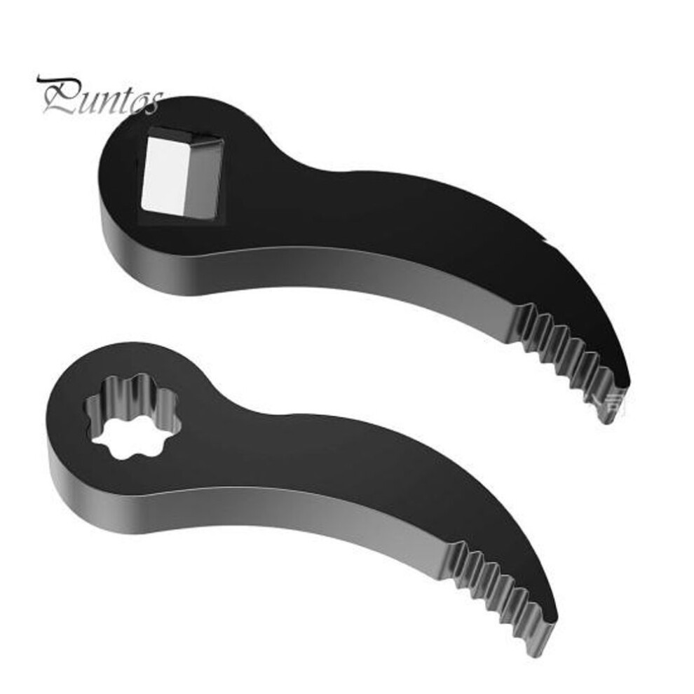 (as the picture, B) 2Pcs Crowbar Adapter Heads Rustproof Corrosion Resistant Thickening Half Shaft Crowbar Adapter Repairing Head Tools