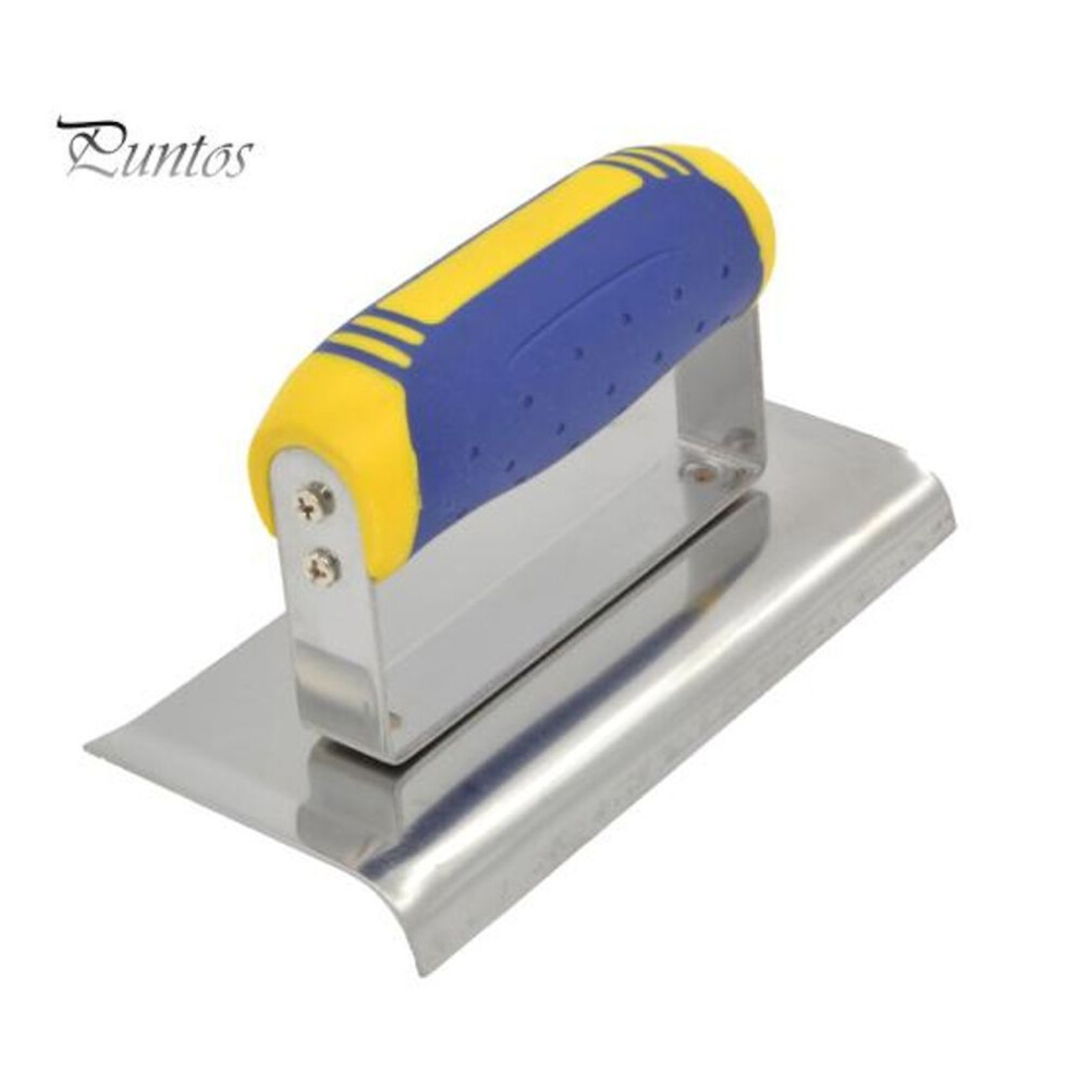 (as the picture, A) Stainless Steel Concrete Hand Edger With Ergonomic Non-slip Handle Multipurpose Hand Edger Concrete Finishing Hand Tool
