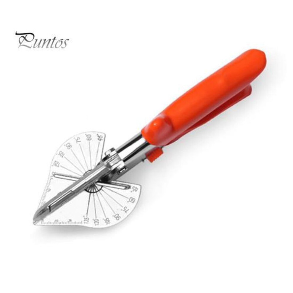 (orange) Trunking Miter Shears With Ergonomic Handle Safety Lock Design Angular Cutting Multifunctional Molding Angular Trim Cutter Hand Tool