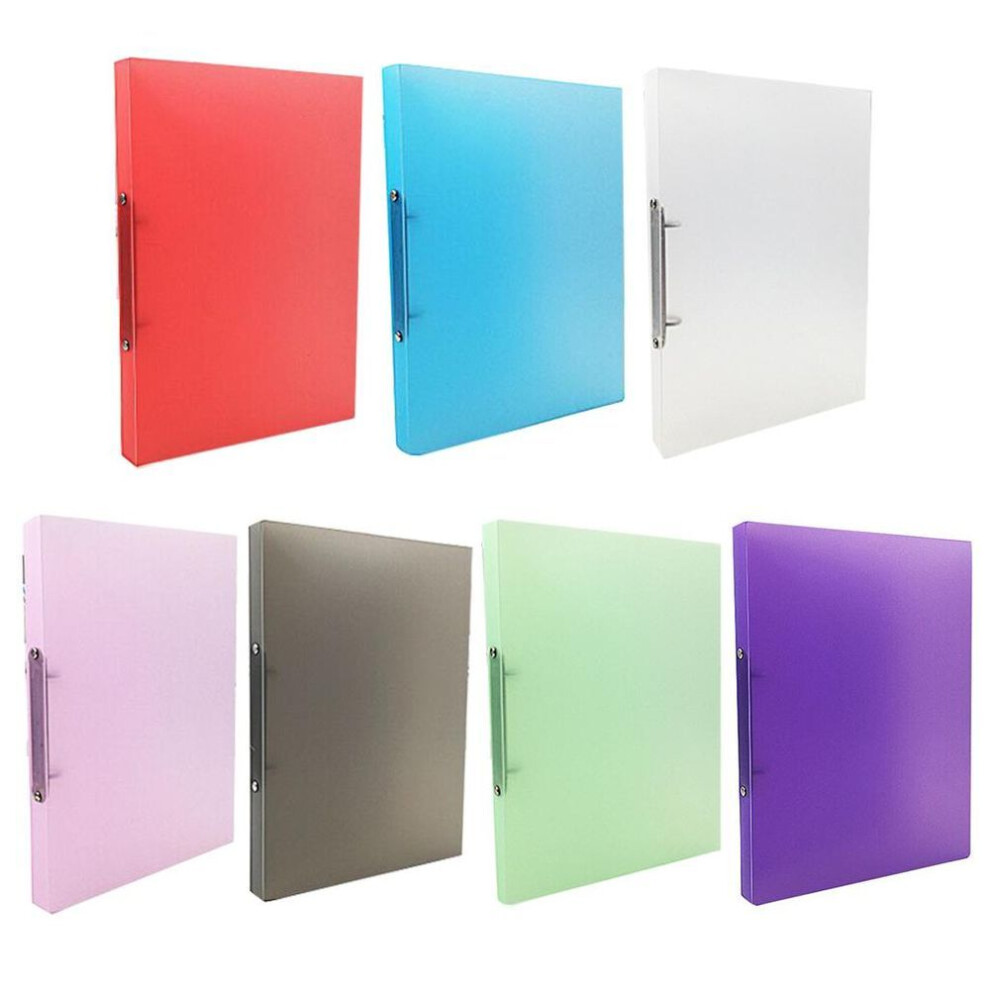 A4 Ring Binder Colorured Transparent Loose-leaf Paper File Folder School Office Document Storage