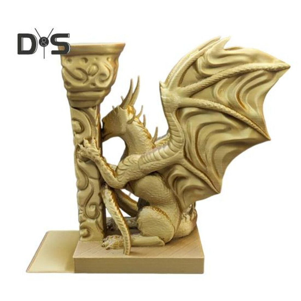 (golden, 1pc) Gothic Dragon Bookends Medieval 3D-printed Dragon Statue Book Ends For Home Office Desk Living Room Bookshelves Decor