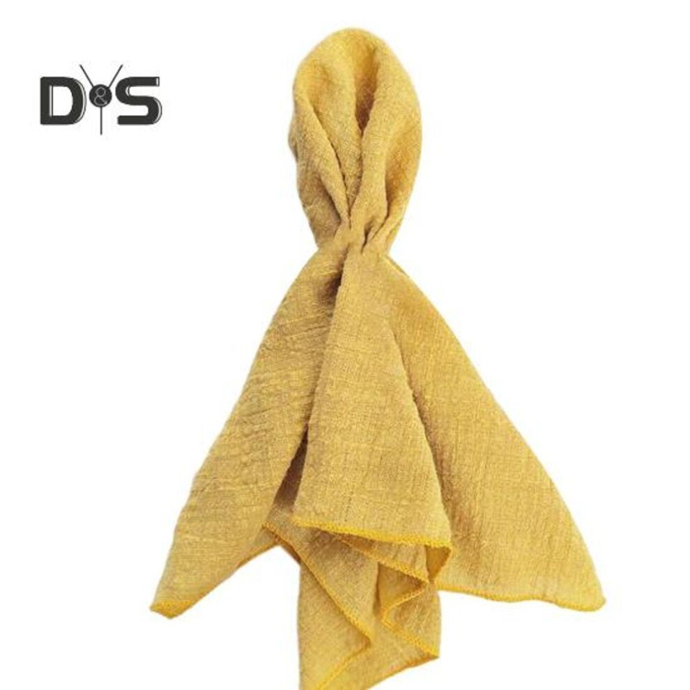 (yellow) Boho Gauze Napkins Washable Cotton Gauze Napkins Rustic Style Solid Color Napkins For Baby Shower Wedding Tea Party Decoration