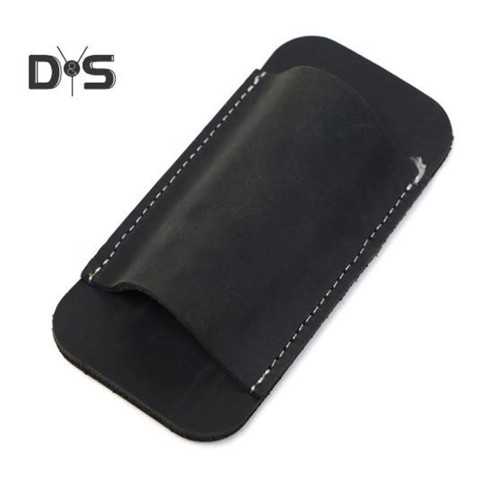 (black) Leather Knife Sheath Men EDC Organizer Retro Belt Carrying Knife Holder Pocket Folding Knife Holster Horizontal Scabbard for Adventurers Belt