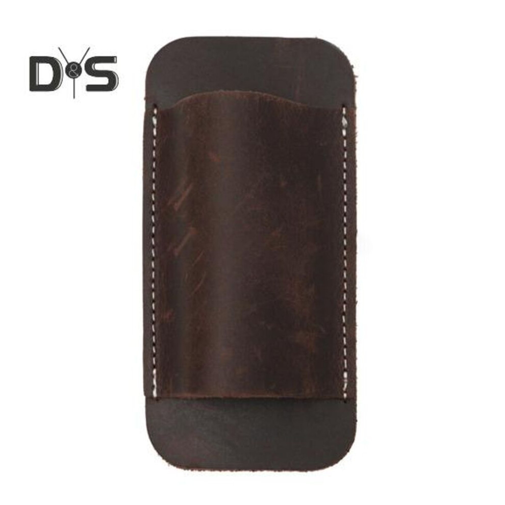 (coffee) Leather Knife Sheath Men EDC Organizer Retro Belt Carrying Knife Holder Pocket Folding Knife Holster Horizontal Scabbard for Adventurers Belt