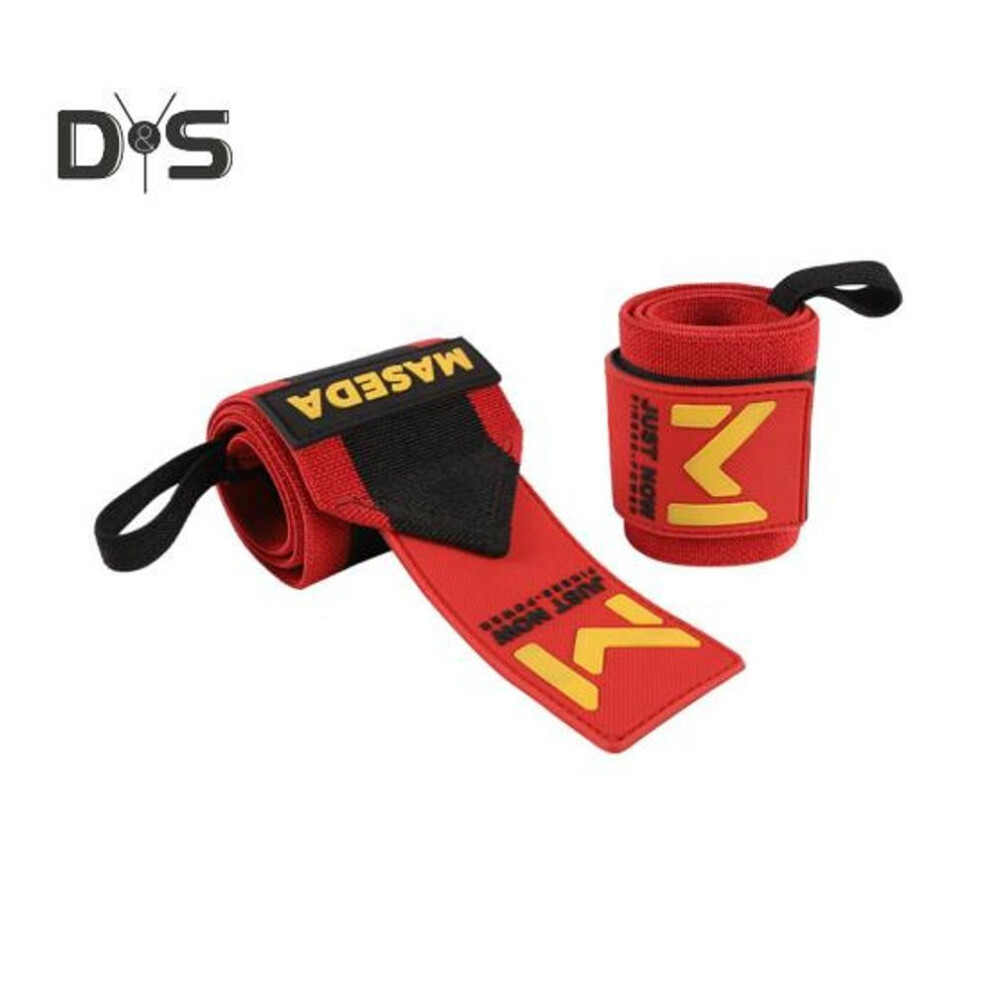 (black,red) 1 Pair Fitness Wrist Wrap Adjustable Elastic Wristband with Thumb Strap Breathable Sweat-Wicking Unisex Athletic Wrist Wrap for Weightlifting