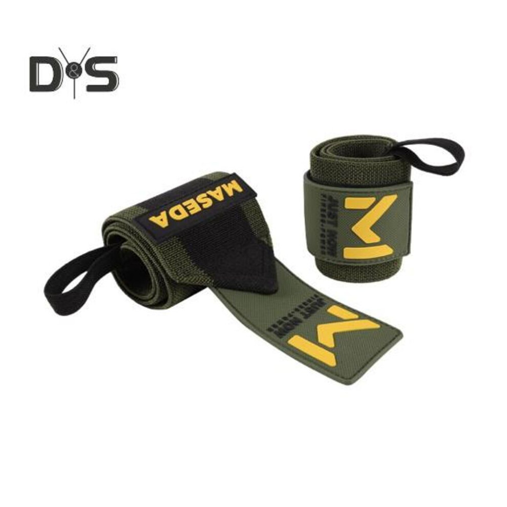 (green,black) 1 Pair Fitness Wrist Wrap Adjustable Elastic Wristband With Thumb Strap Breathable Sweat-wicking Unisex Athletic Wrist Wrap For Weightlifting