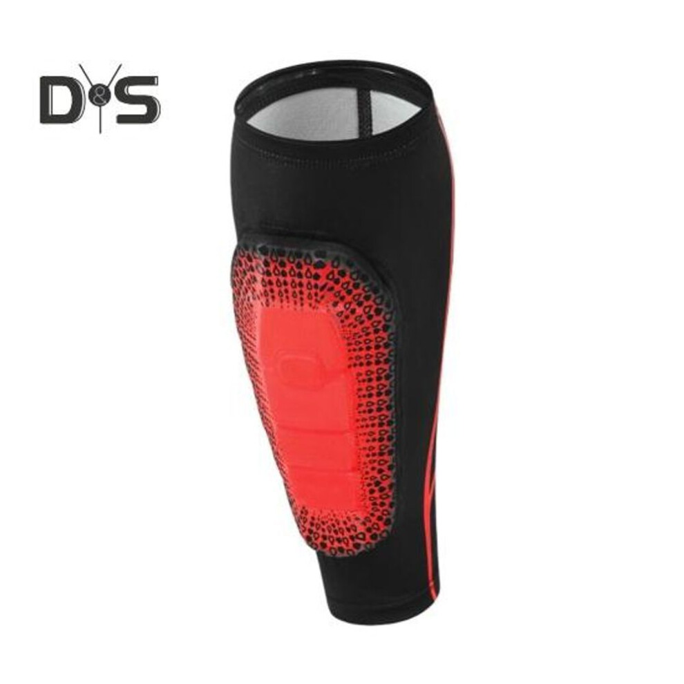(black,red, M) Soccer Shin Guards For Adults Anti-collision Shin Pads Compression Leg Protection Sleeve Athletic Gear For Football Sports Fitness