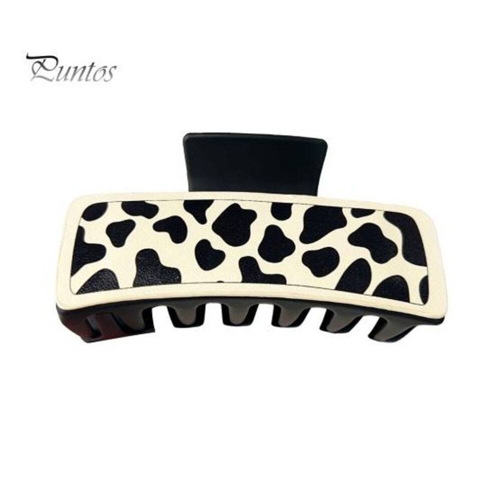 (as the picture, B) 1/4pcs Western Faux Leather Claw Clip Non Slip Strong Hold Vintage Women Girls Long Thick Thin Curly Hair Clamp Aesthetic Hair Accessories