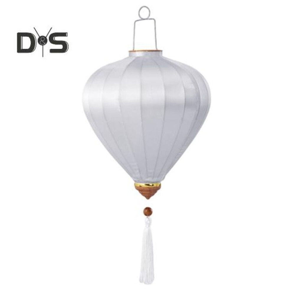 (white) Oval Faux Silk Lanterns Solid Color Chinese Style New Year Lanterns with Tassel Japanese Vietnam Hanging Lantern for Garden Home Party Decor
