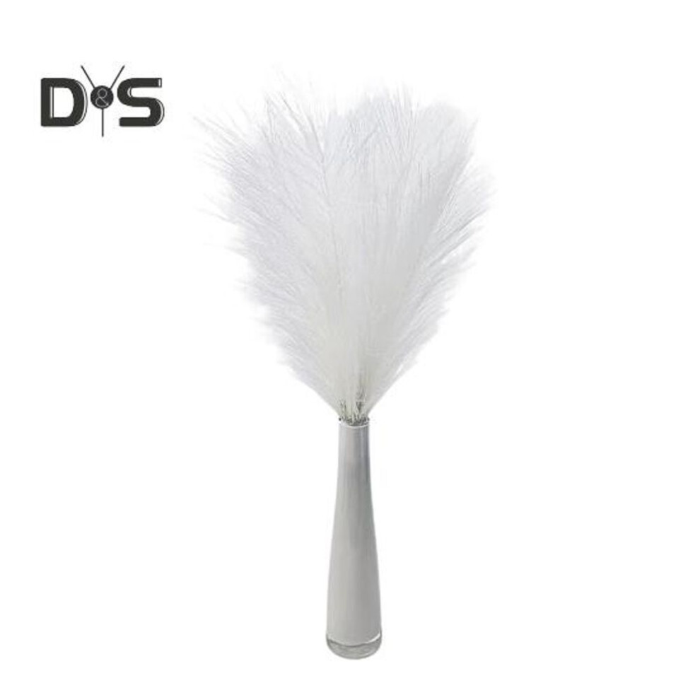 (white) 30pcs 55cm Artificial Reed Fluffy Realistic Fake Pampas Grass Party Home Office Table Centerpiece Simulation Plants Decoration Ornament