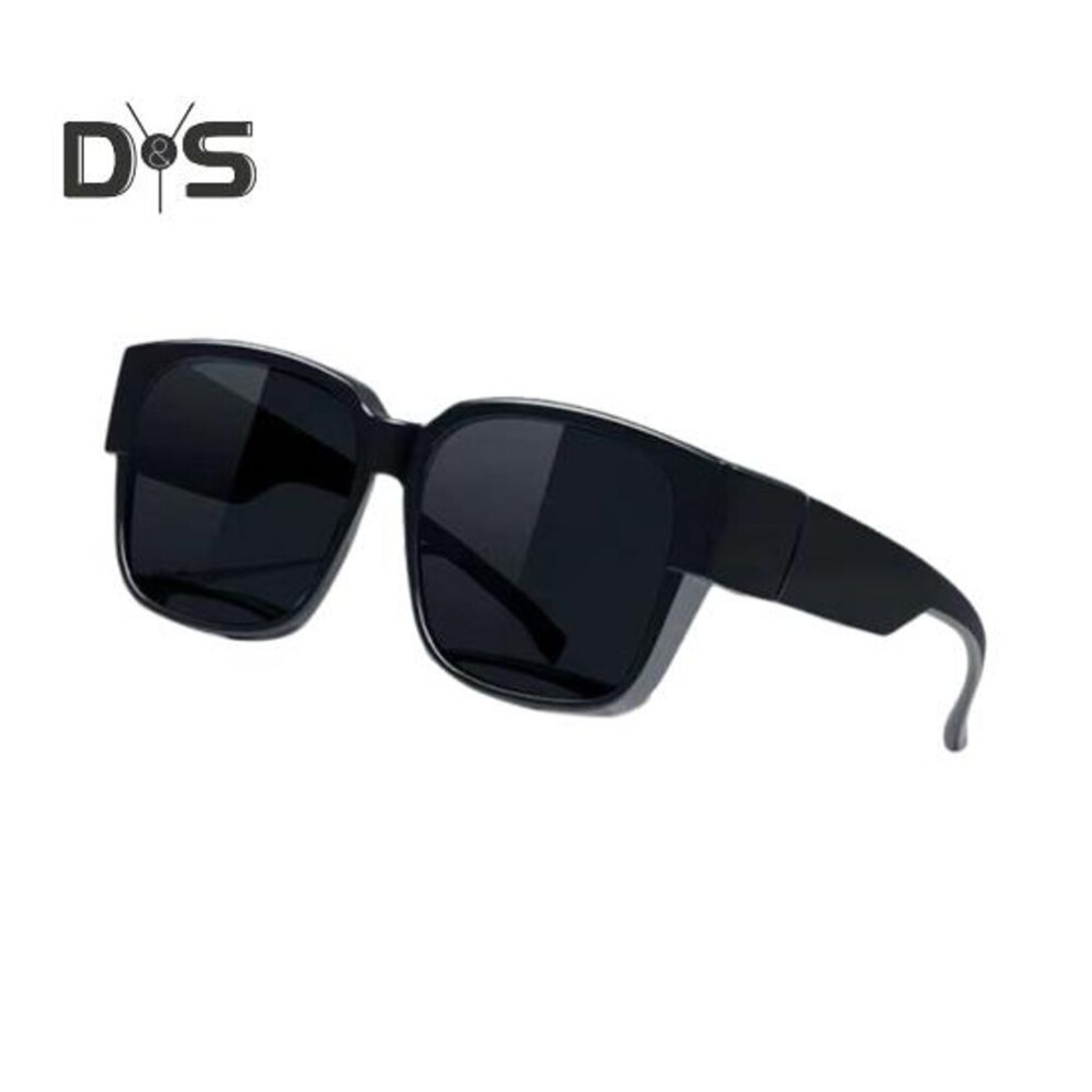 (matte black) Anti Glared Polarized Sunglasses Over Glasses Night Vision Glasses Nighttime Driving Glasses UV400 Protection Wraparound Sunglasses