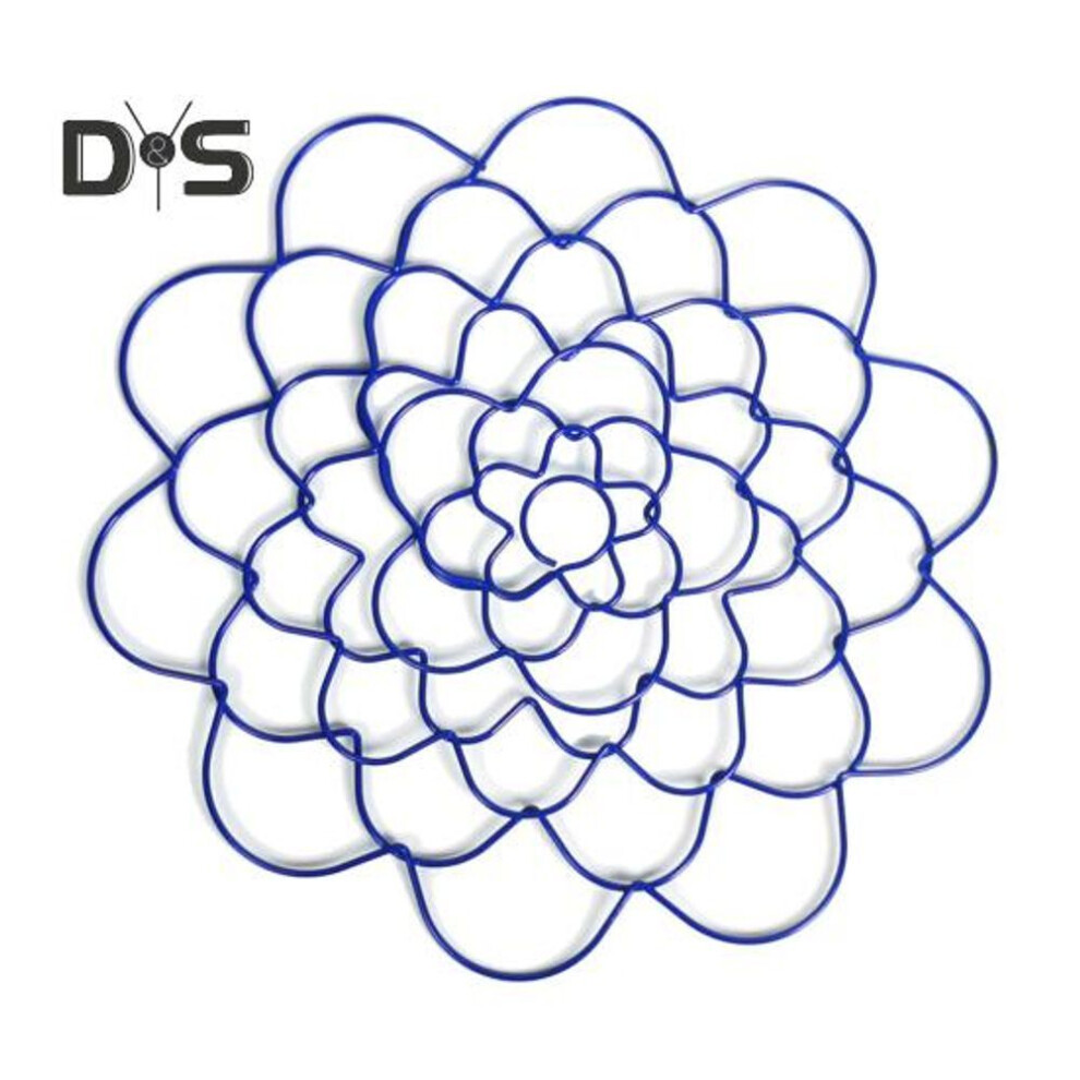 (blue) 6'' Diameter Flower Frog Floral Grid Flower Cuttings Holder Stainless Steel Wire Flower Arrangement Grid For Vase Flower Stems Bouquets Plant Fixation