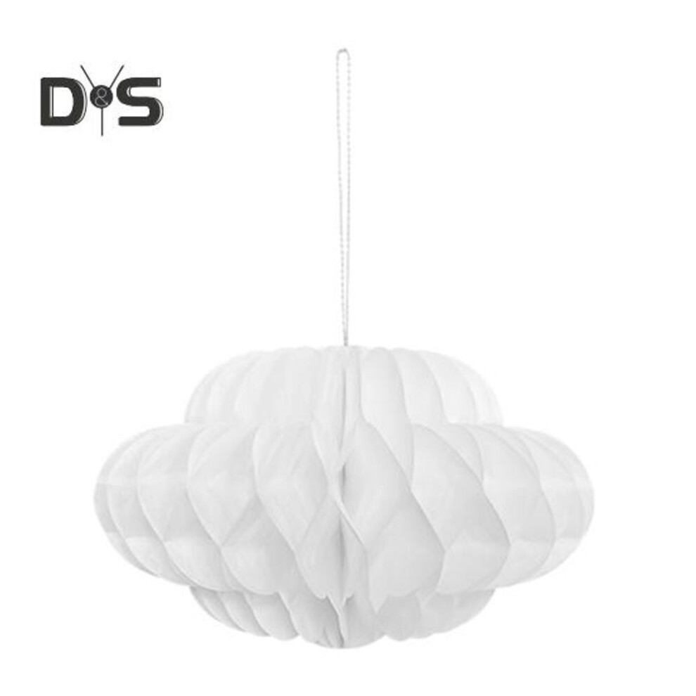 (as the picture, 25cm) Cloud Hanging Honeycomb Decoration 3D Artificial Clouds Honeycomb Ornaments For Wedding Birthday Nursery Room Baby Shower Decor
