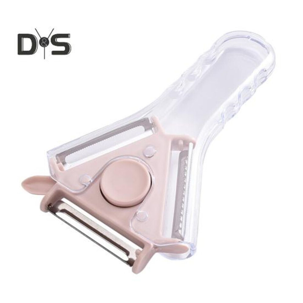 (pink) Vegetable Peeler 3-in-1 Y Potato Peeler Kitchen Grater Scraper Melon Planer Julienne Peeler With Anti-slip Handle Veggie Potatoes Carrot Cucumber Tool