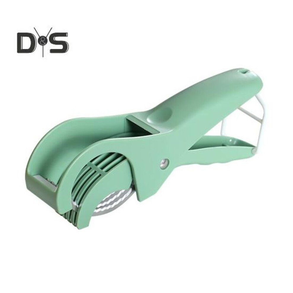 (green) Vegetable Cutter Slicer Stainless Steel Blade Multi-functional Potato Cutter Salad Dicer Grater Ergonomic Handle Non-slip Kitchen Tool For Home