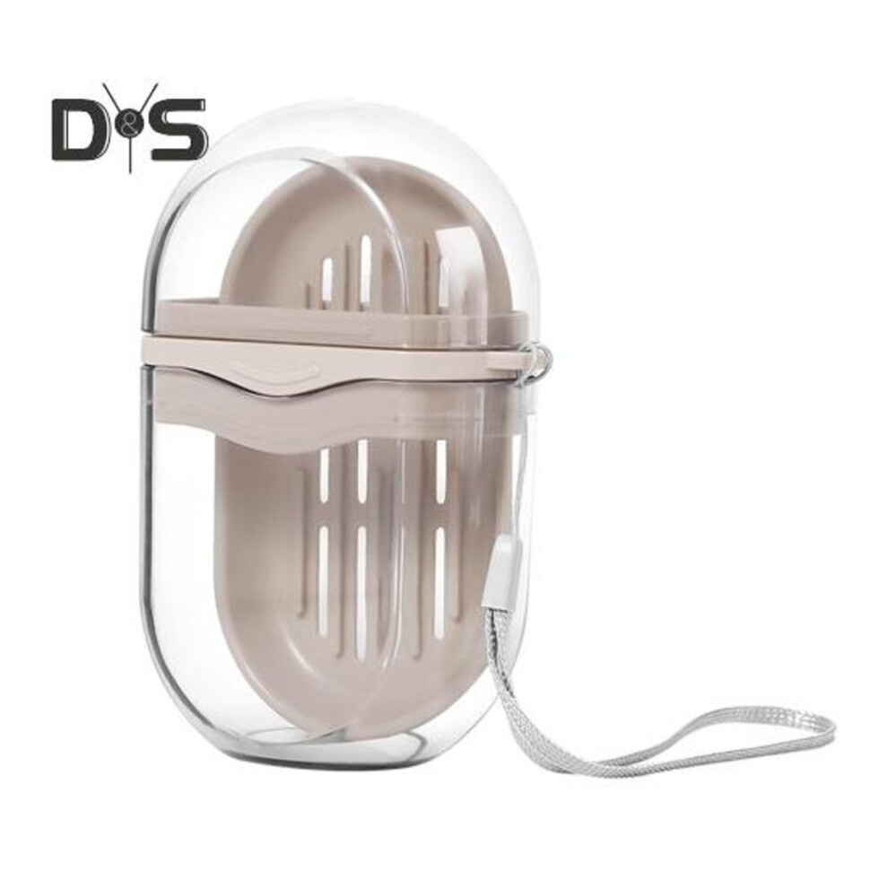 Travel Soap Case Transparent Design Compact Portable Leakproof Soap Holder With Lid Soap Dish With Drainage Tray