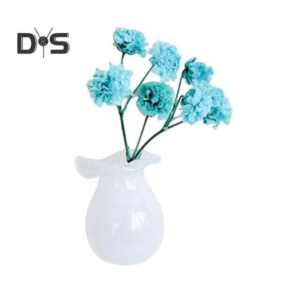 (as the picture, I) Mini Vase Refrigerator Magnet With Dried Flower Home Office Kitchen Locker Fridge 3D Miniature Flower Vase Magnetic Decoration Ornament