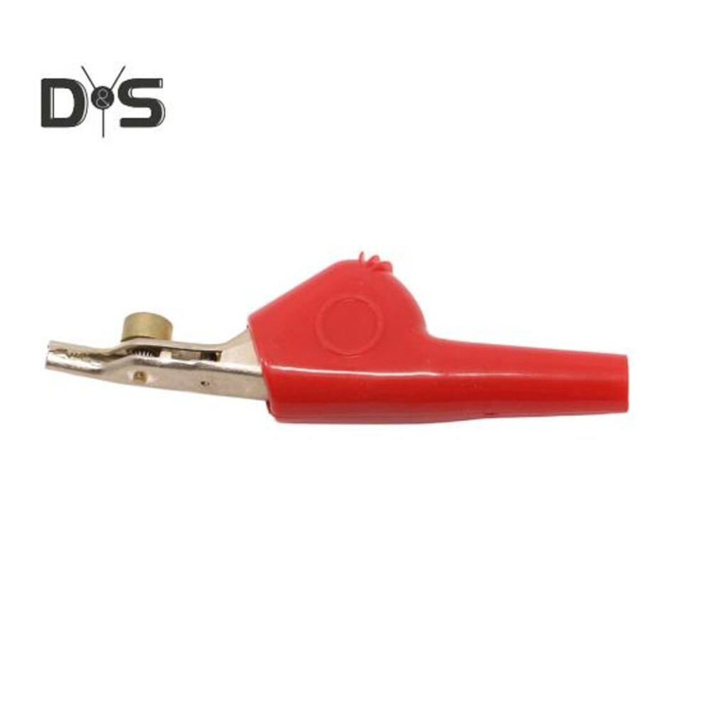 (red) Crocodile Clip Corrosion Resistant Universal Safe to Use Lightweight Portable Power Battery Test Camp Wire Crocodile Clip
