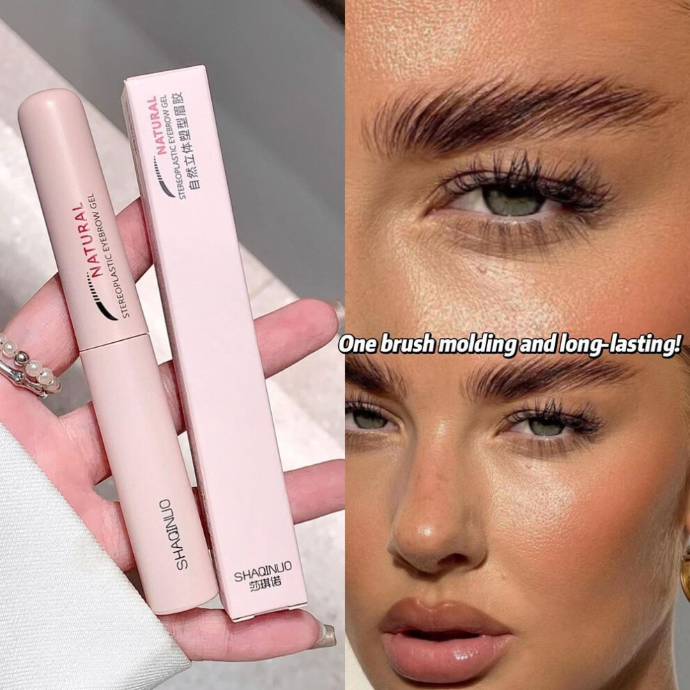 Shaqinuo Natural 3D Shaping Eyebrow Gel Dual Head & With Comb Eyebrow Defining 3D Wild Eyebrow Colourless Eyebrow Paste