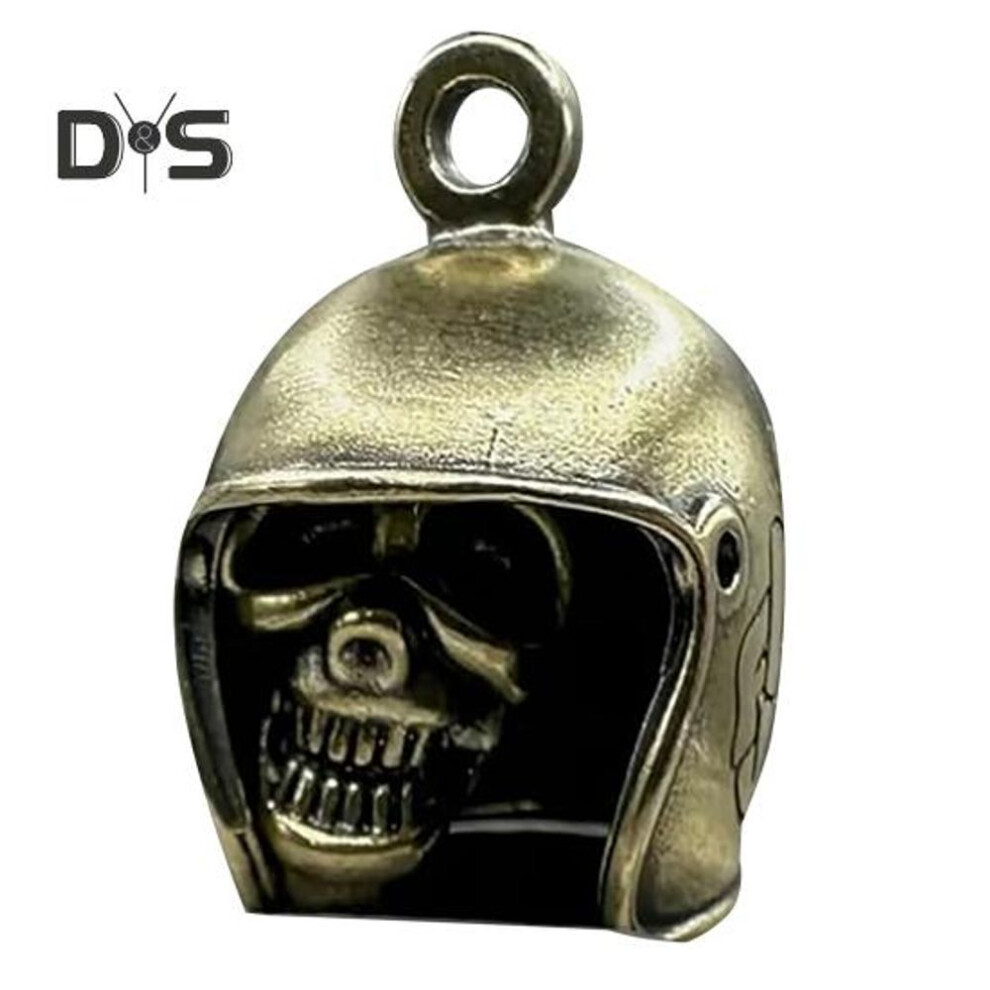 (as the picture, A) Motorcycle Gremlin Bell Metal Skull Guardian Bell Biker Luck Bell Gremlin Bell Hook for Motorcycle Keychain Bicycle
