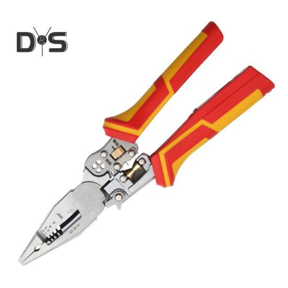 9-in-1 Wire Stripper with Non-Slip Handle Electricity Measurement Function Multifunctional Portable Wire Stripper Cable Scissor