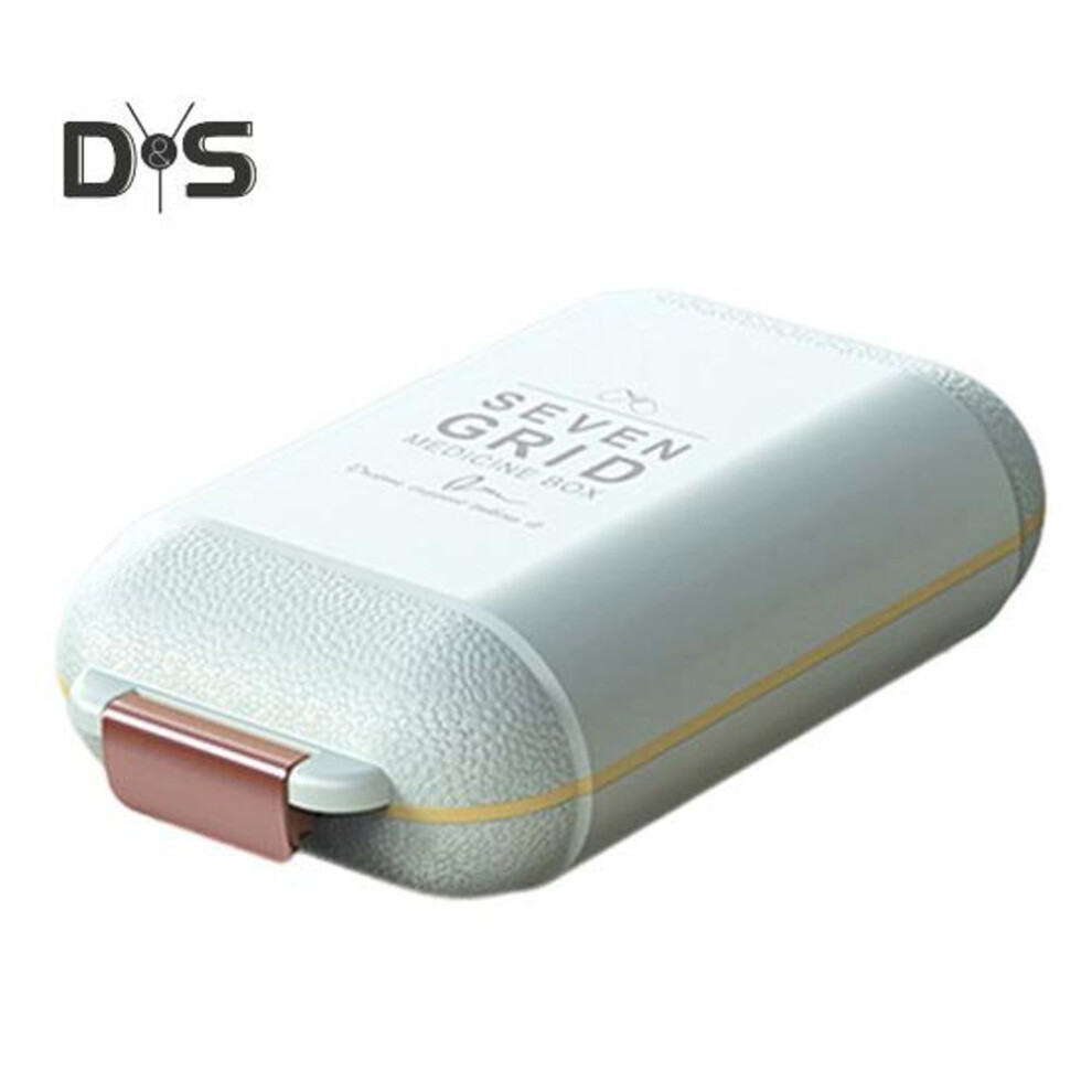(green, L) Pill Dispenser Storage Box Large Capacity Multiple Compartments Small Medicine Divider Portable Sealed Box