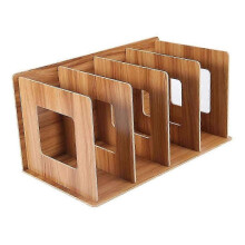 (As show, One size) Detachable Wooden 4 Sections Storage Rack Box Board DIY CD DVD Stand