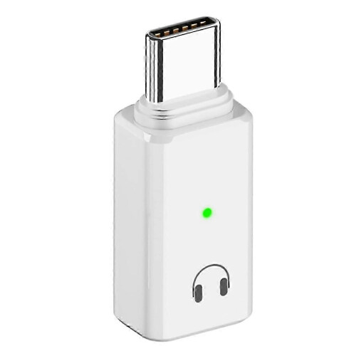 (As show, One size) USB Type C to compatible with Apple interface Headphone Converter compatible with 15 White