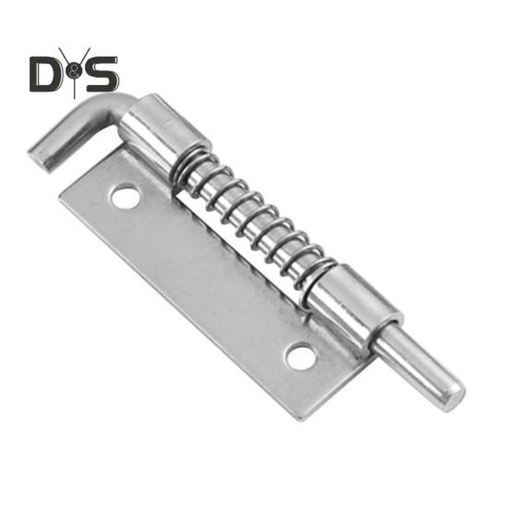 (as the picture, Small Left) Spring Loaded Door Lock Bolts Rustproof Corrosion Resistant Easy Installation Lock Sliding Bolts Anti-theft Door Latch Pin