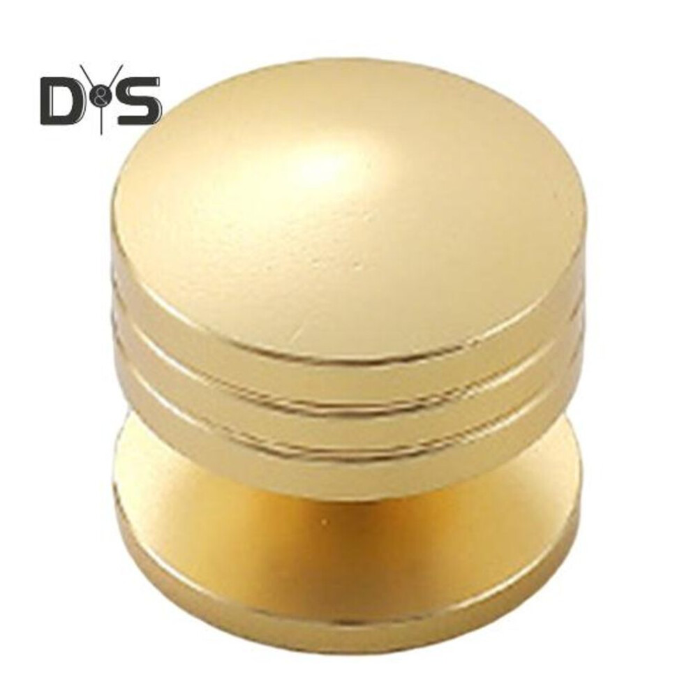 (as the picture, 6) Round Gold Knobs Single Hole Cabinet Drawer Pulls Aluminum Furniture Hardware Handle for Cupboard Wardrobe Vanity Closet Door