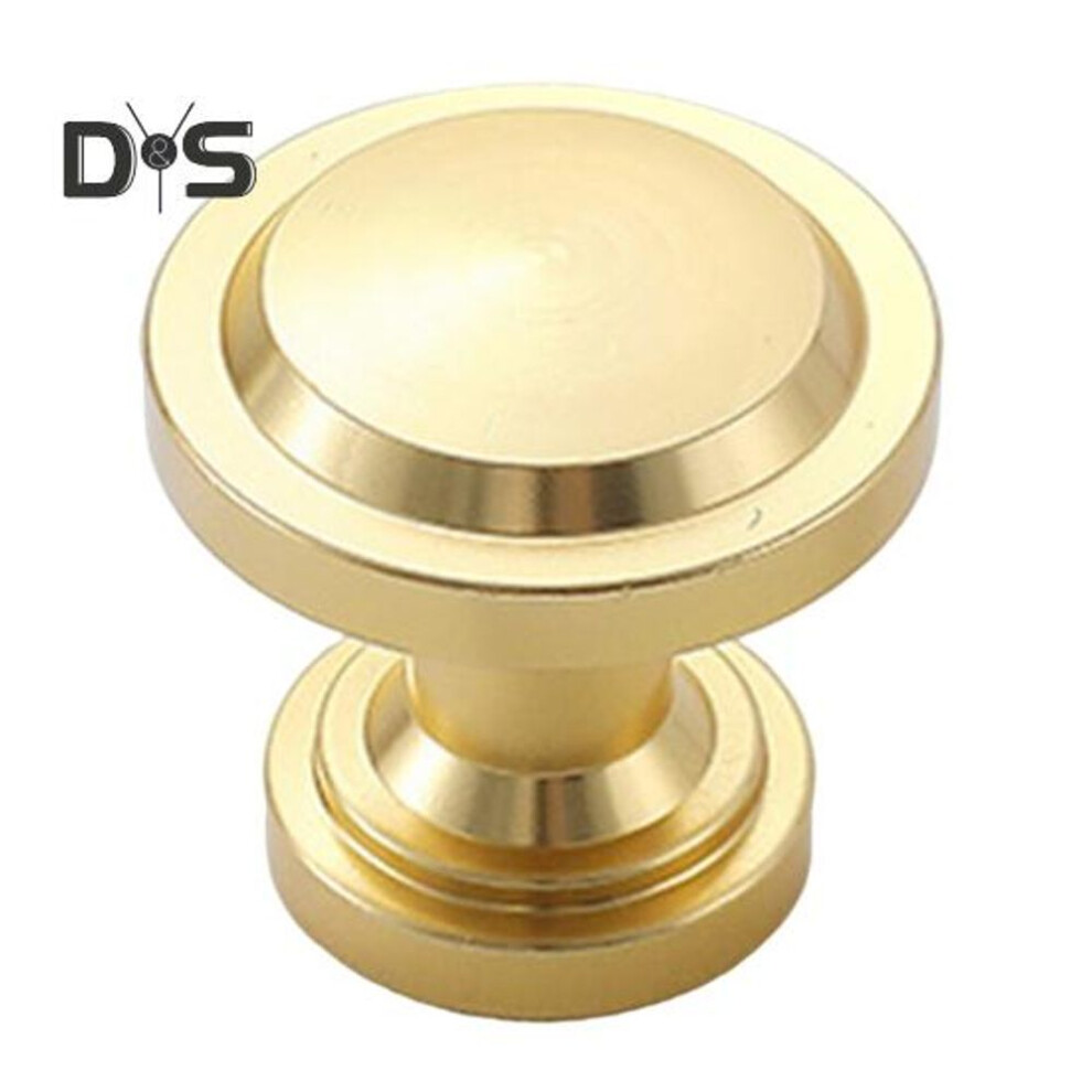 (as the picture, 15) Round Gold Knobs Single Hole Cabinet Drawer Pulls Aluminum Furniture Hardware Handle For Cupboard Wardrobe Vanity Closet Door