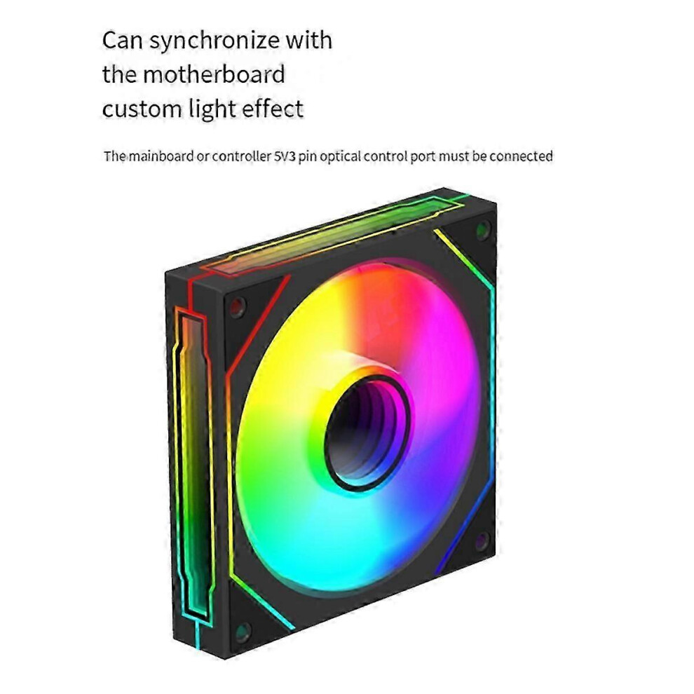 (As Show, One Size) Chassis Cooling Fan Desktop Computer Host Cooling Fan Desktop Host Cool Ing Argb Chassis Light 4909775712506
