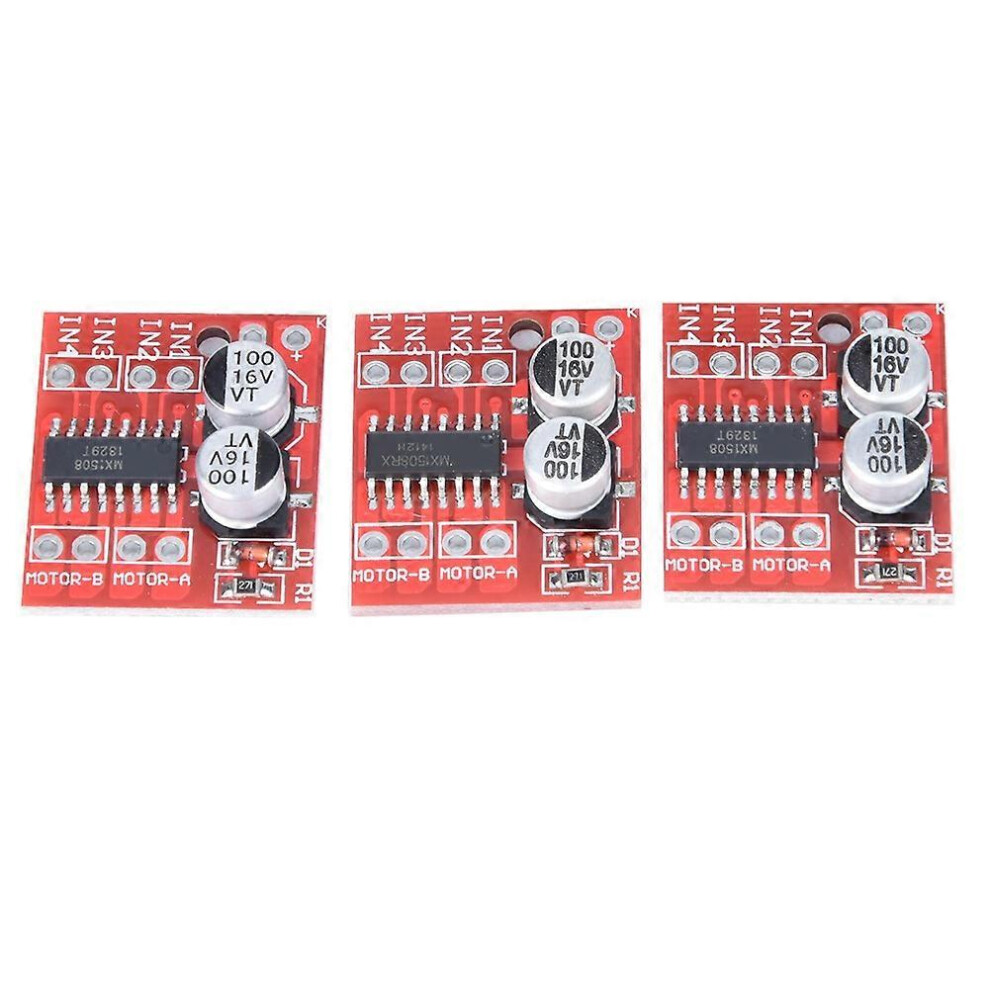 (As Show, One Size) 3Pcs 1.5A 2-Way Dc Motor Driver Module Pwm Speed Regulation Dual H Bridge Replace L298n 6909775568552